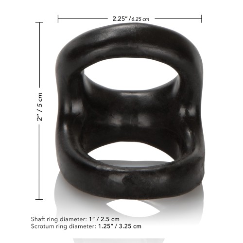 Anillo Doble para el Pene COLT Snug Tugger - Negro