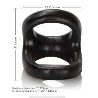 COLT Snug Tugger Double Cock Ring - Black