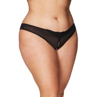 Plus Size Crotchless Pearl Thong for Seduction