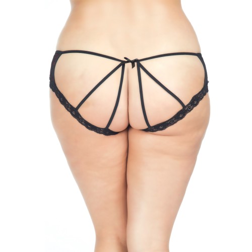 Cage Back Lace Panty Plus Size