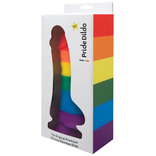 Thick Rick Rainbow Dildo with Balls - 8 Inches