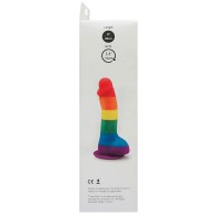 Thick Rick Rainbow Dildo with Balls - 8 Inches