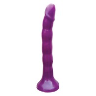 Wet Dreams Skinny Me Strap-on con Arnés Púrpura