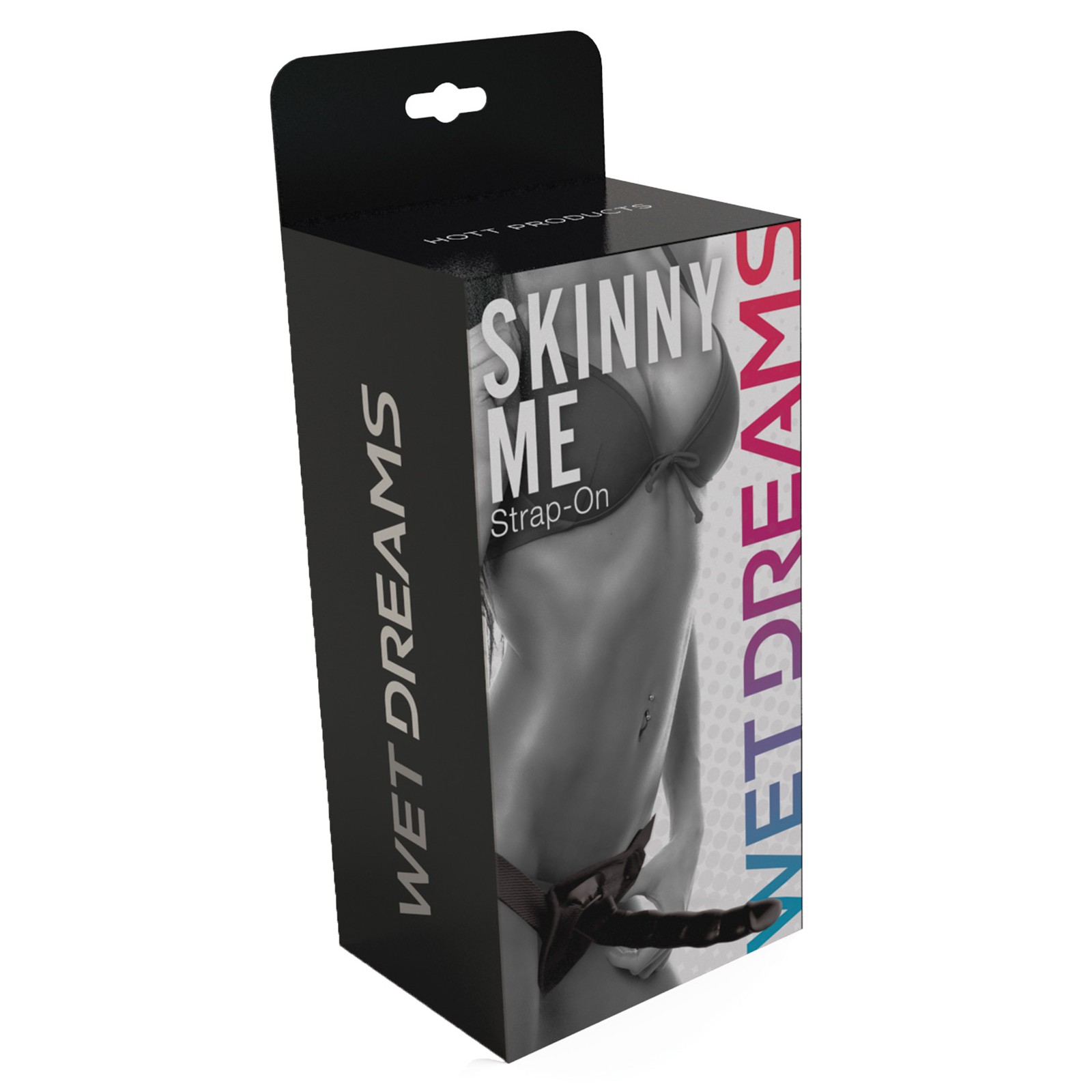 Wet Dreams Skinny Me Strap On 7 inch Black - Perfect for Adventure