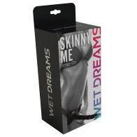 Wet Dreams Skinny Me Strap On 7 inch Black - Perfect for Adventure