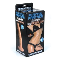 Dildo Strap-On de 8" Skinsations con Arnés