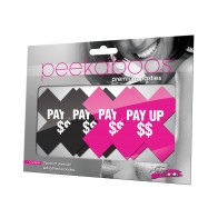 Pasties Peekaboos Pay Up - Divertidos y Coquetos