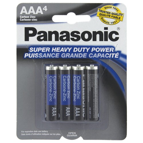 Panasonic Super Heavy Duty Batteries AAA Pack of 4