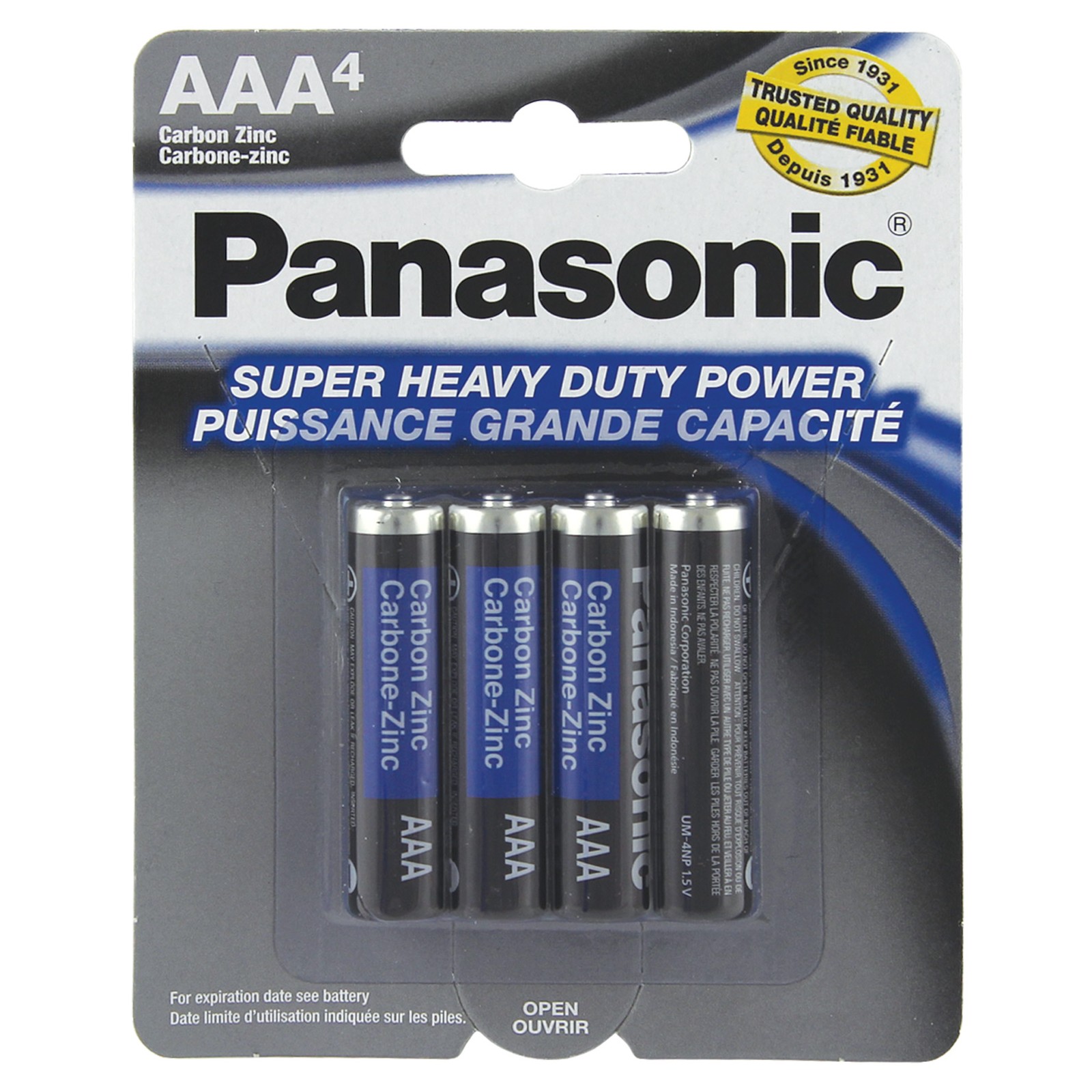 Baterías AAA Panasonic Super Heavy Duty Pack de 4