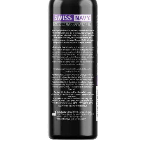 Gel de Arousal Sensual Swiss Navy - Potenciador de Placer