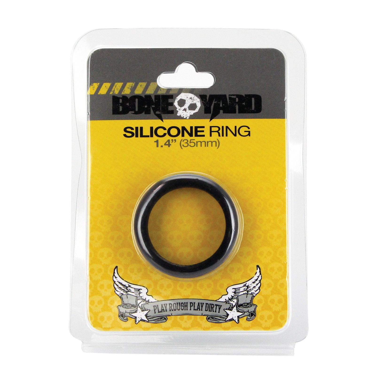 Boneyard Silicone Ring Black 1.4 Inch