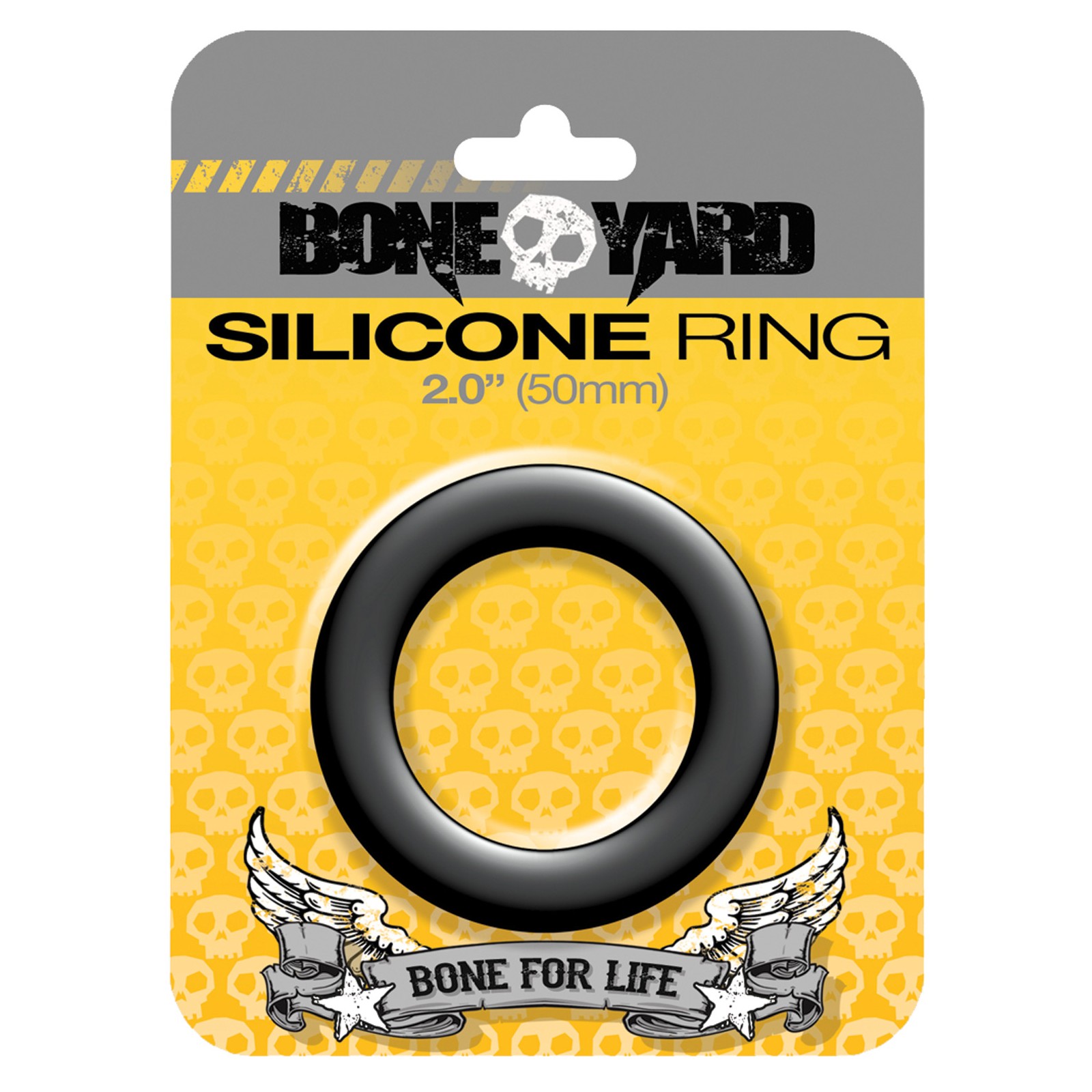 Boneyard Silicone Ring 2.0 Inch Black