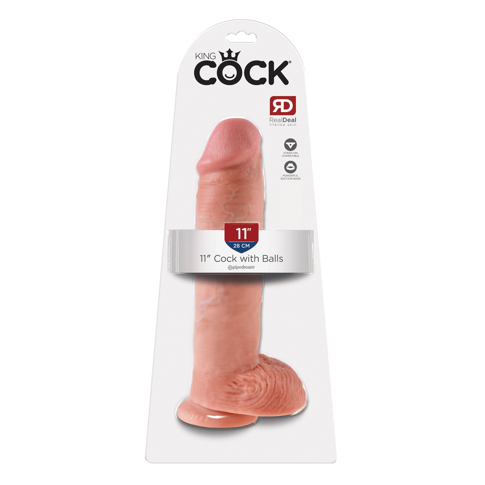 King Cock 11" Cock with Balls - Flesh