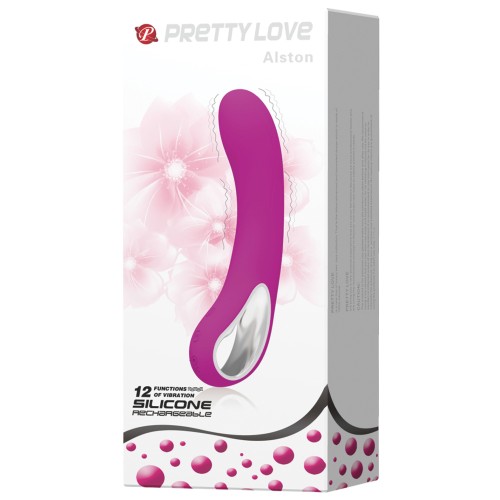 Pretty Love Alston 12 Function Vibrator with Handle - Fuchsia