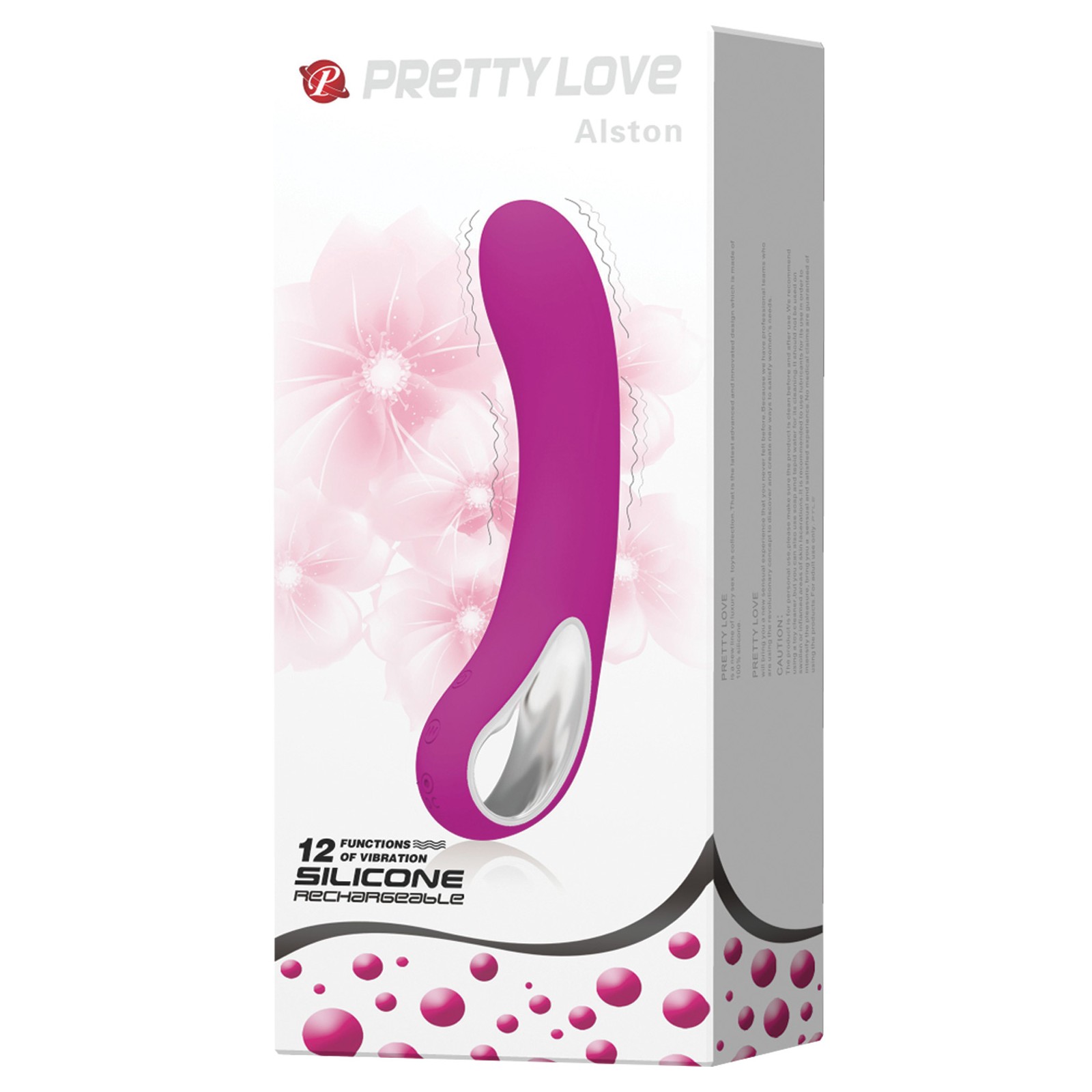 Pretty Love Alston 12 Function Vibrator with Handle - Fuchsia