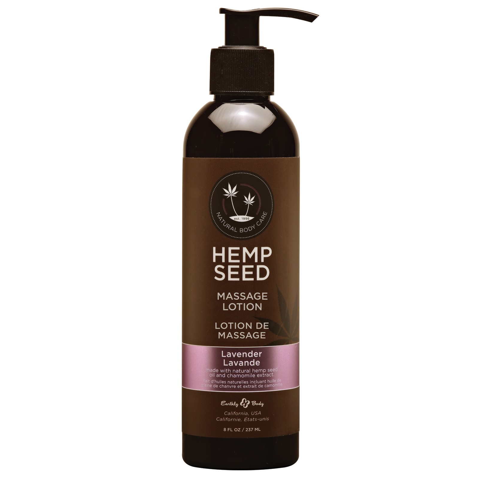 Earthly Body Lavender Hemp Seed Massage Lotion 8 oz