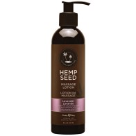 Earthly Body Lavender Hemp Seed Massage Lotion 8 oz