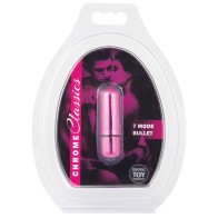 Vibrador Bullet 7 Velocidades Chrome Classics Rosa