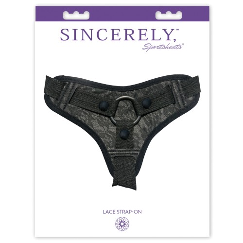 Sincerely Lace Strap-On - Black