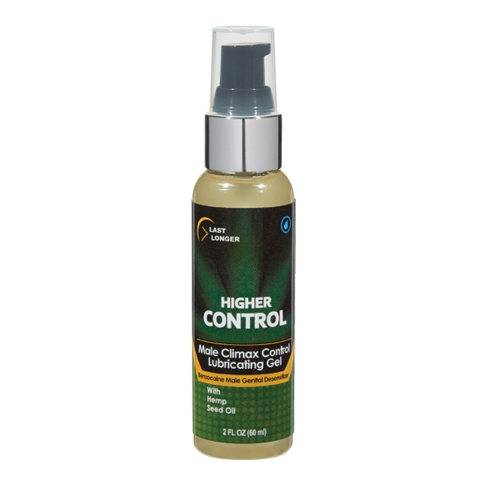 Higher Control Climax Control Gel for Men Hemp Seed Oil 2 oz