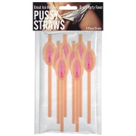 Pussy Straws Fun Party Accessories Pack of 8