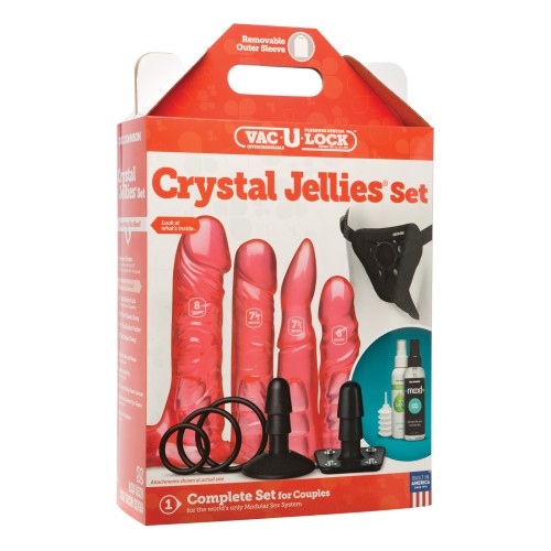 Vac-U-Lock Crystal Jellies Pink Set