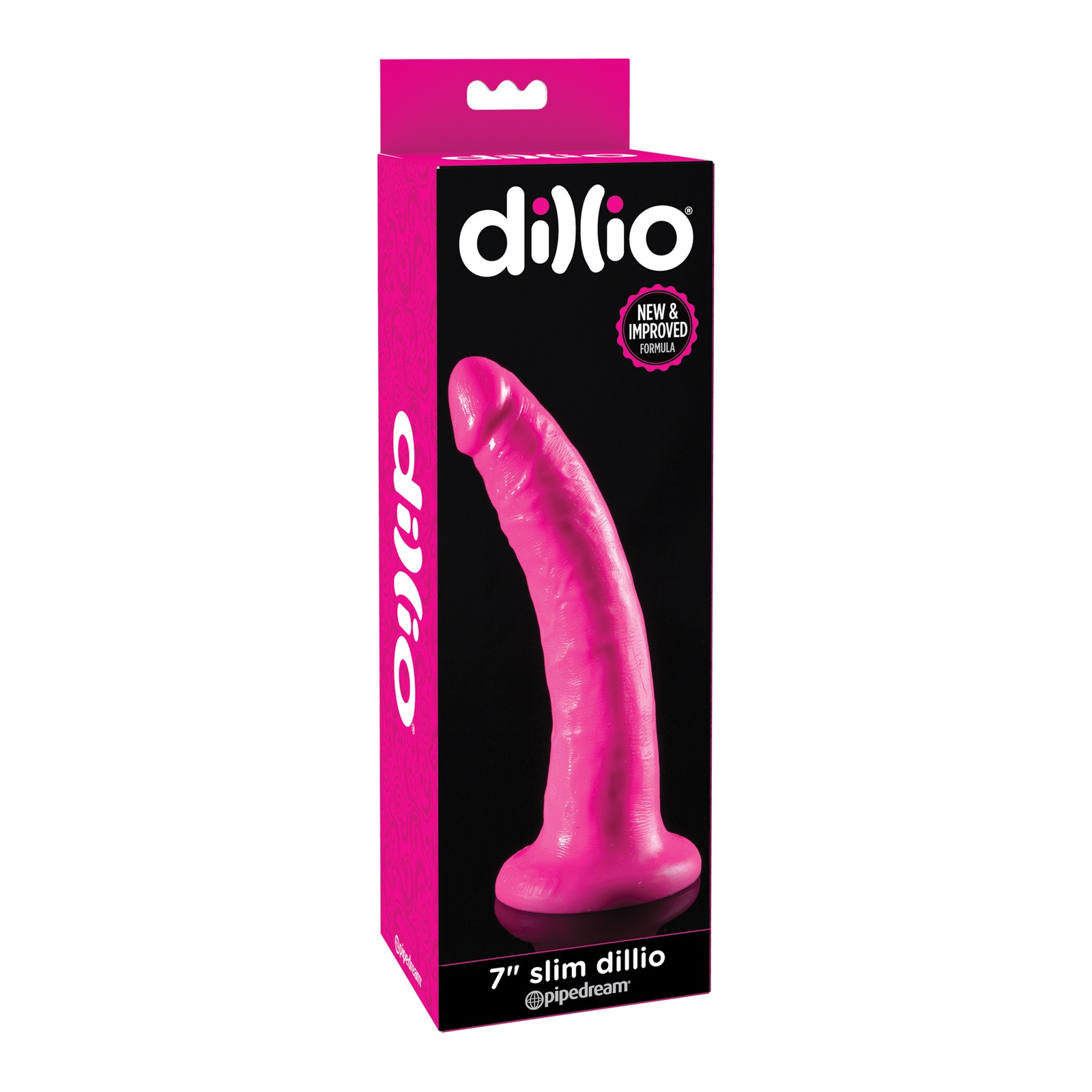 Dillio 7-Inch Slim Dildo in Pink