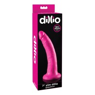 Dillio 7-Inch Slim Dildo in Pink