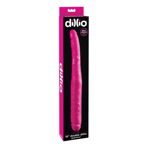 Dillio 16 Inch Double Ended Dildo in Pink