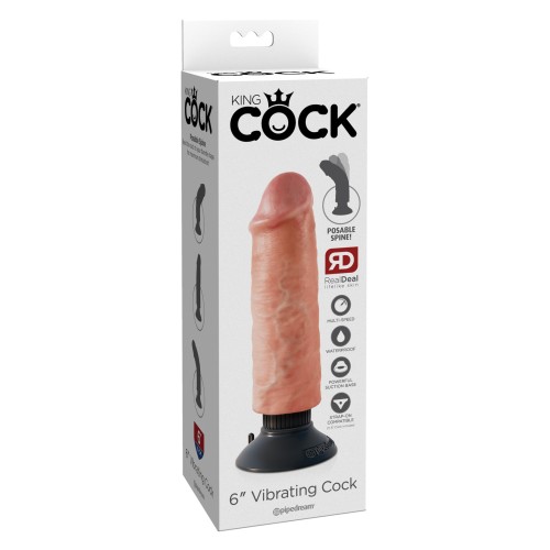 Rey Pene 6" Vibrador Carne