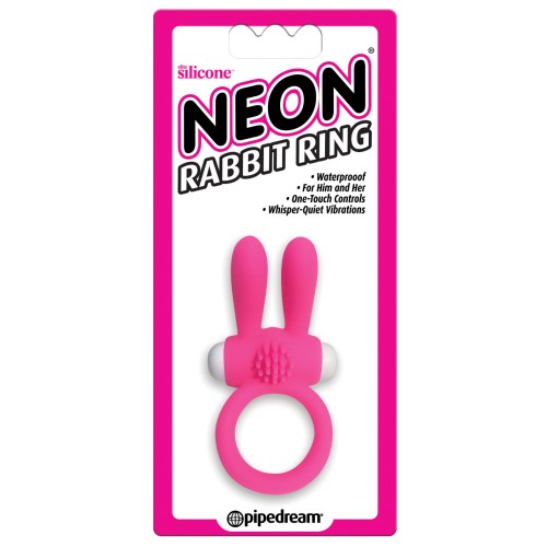 Neon Luv Touch Pink Rabbit Ring for Couples