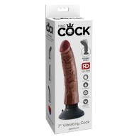 Cock Vibrante King de 7 Pulgadas Marrón