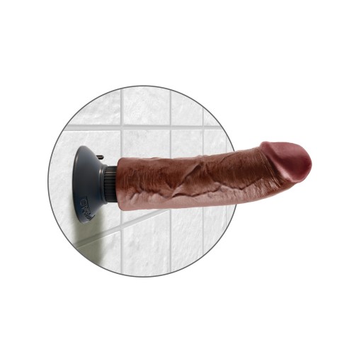 Dildo Vibrador King Cock de 8 Pulgadas Marrón - Placer Extremo