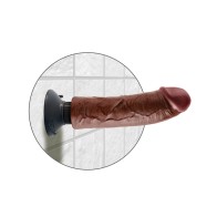 Dildo Vibrador King Cock de 8 Pulgadas Marrón - Placer Extremo