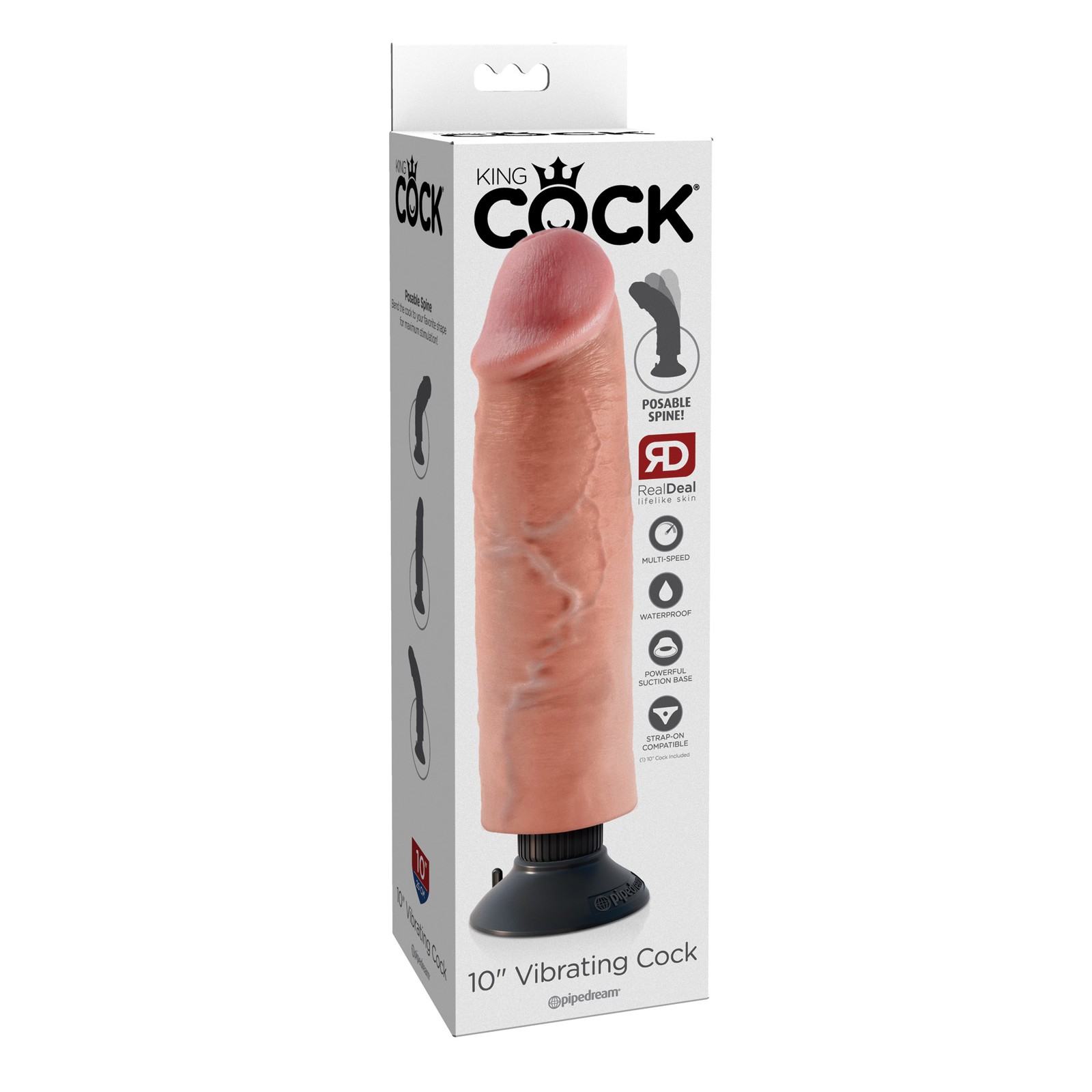 Rey Cock 10 Pulgadas Vibrador para la Máxima Satisfacción