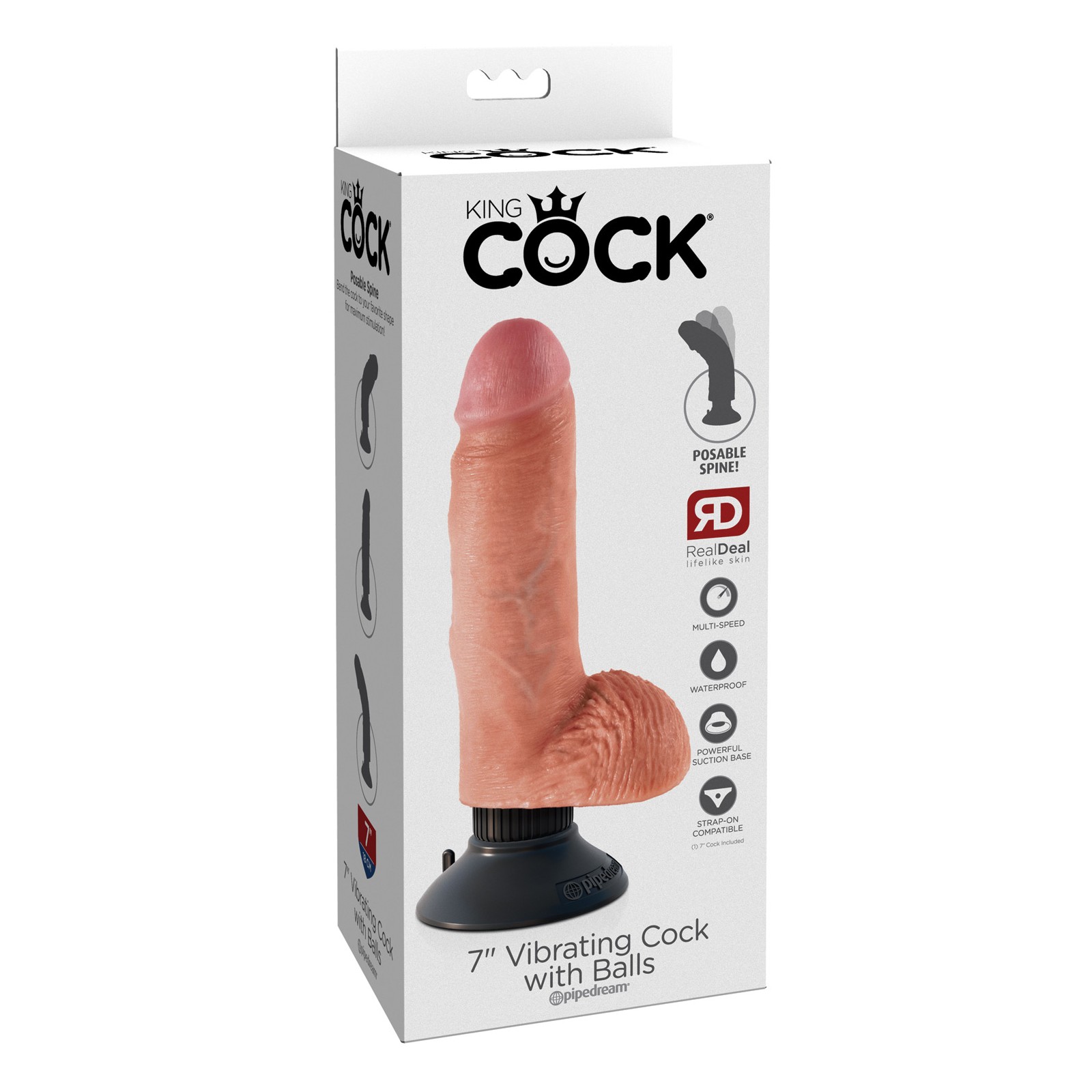 King Cock 7" Vibrador|Vibrador|Placer