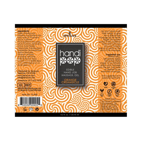 Gel de Masaje Handipop Sabor Naranja Crema