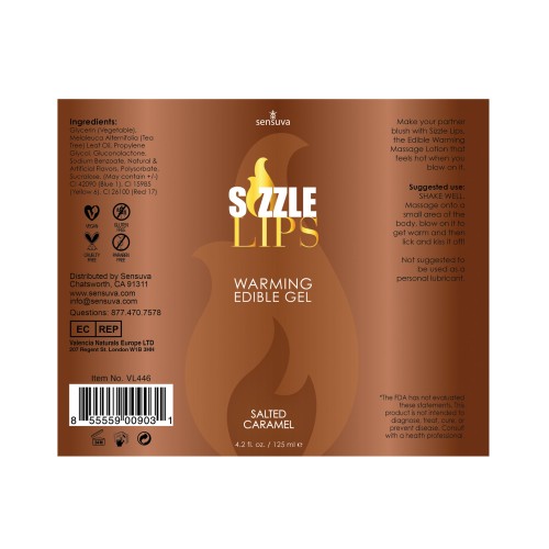 Sizzle Lips Edible Warming Gel - Salted Caramel