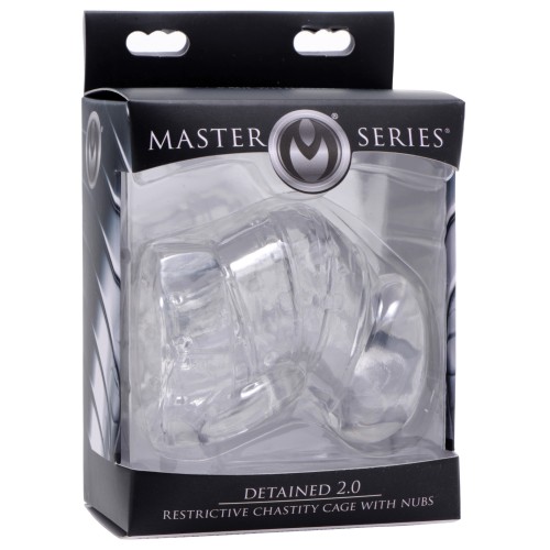 Master Series Detained 2.0 Chastity Cage - Restrictive and Exciting