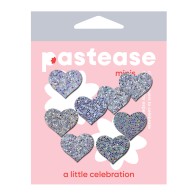 Pastease Premium Mini Corazones Brillantes Plata Paquete de 8