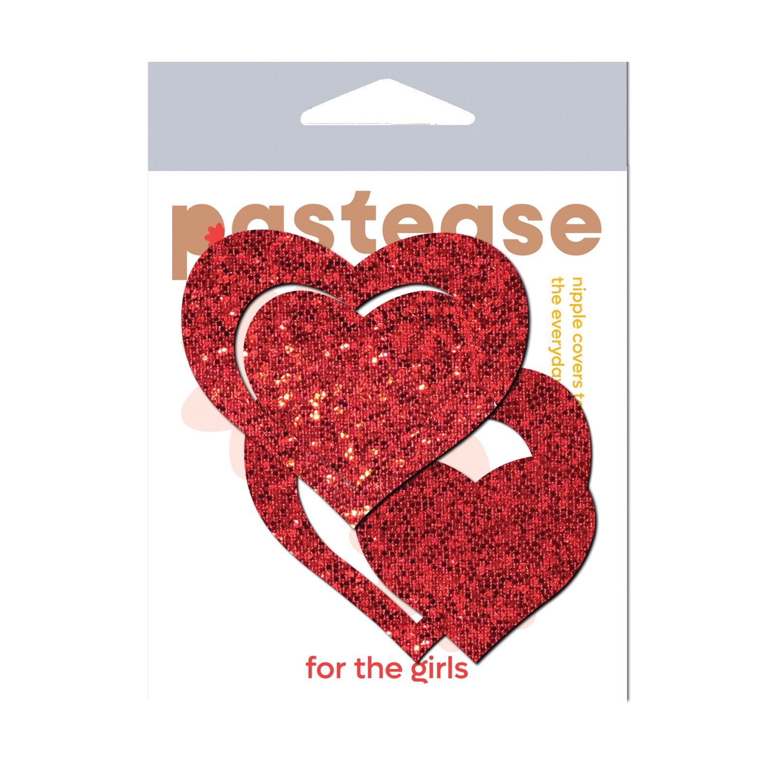 Pastease Glitter Peek a Boo Hearts Red