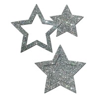 Pastease Glitter Peek a Boob Stars - Diversión Deslumbrante