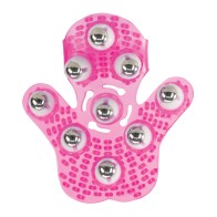 Roller Balls Massage Glove Pink