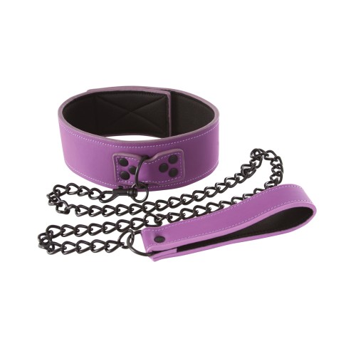 Lust Bondage Collar - Purple