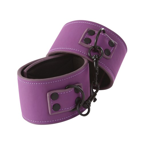 Lust Bondage Wrist Cuffs in Purple