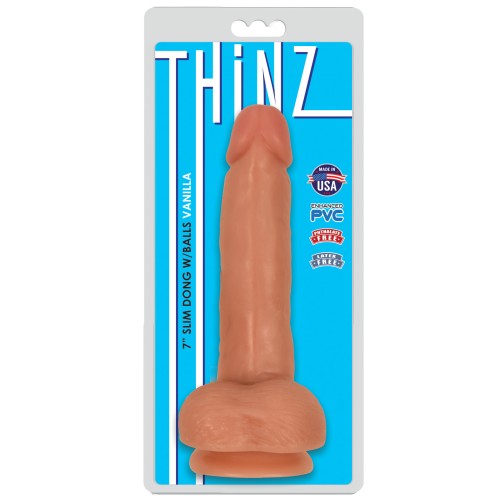 Curve Toys Thinz Slim Dong with Balls Vanilla