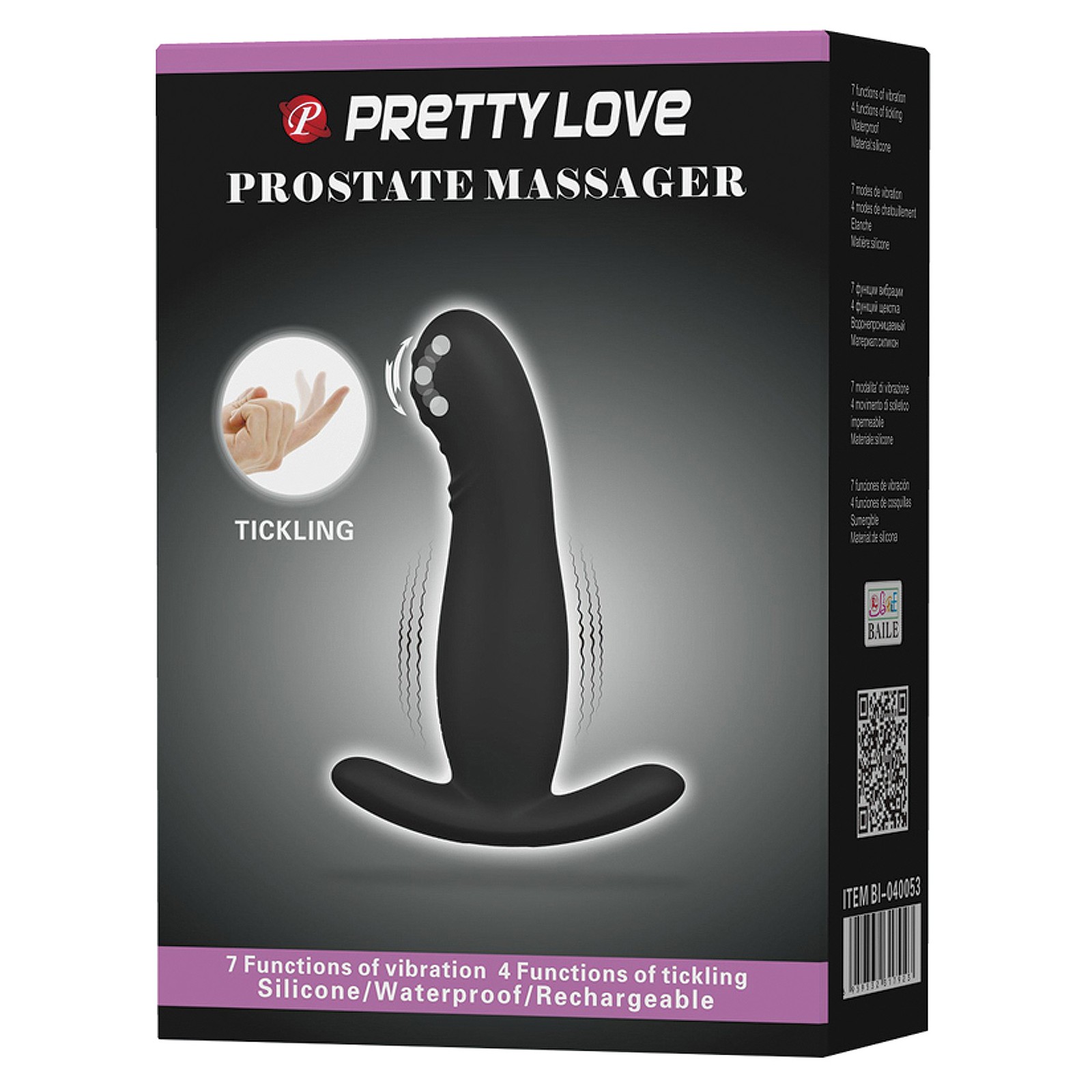 Pretty Love Eudora Vibrating Prostate Massager Black