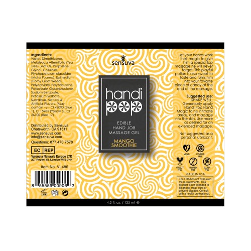 Gel de Masaje Handipop Hand Job - Mango Smoothie