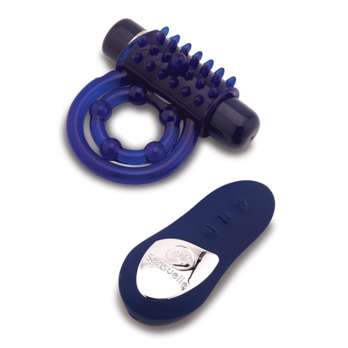 Anillo Vibrador Remoto Recargable Nu Sensuelle Endure Ultra Flex - Azul