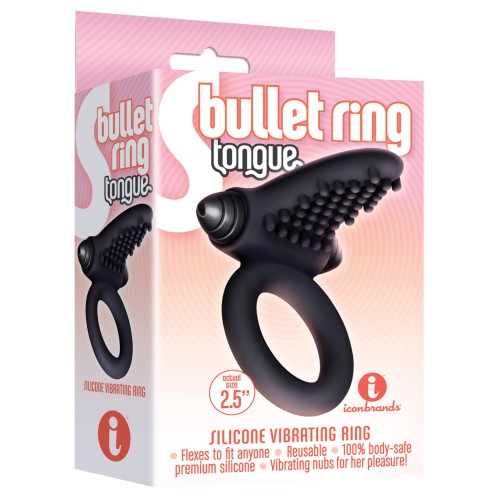 The 9's S Bullet Ring - Tongue Pleasure for Couples